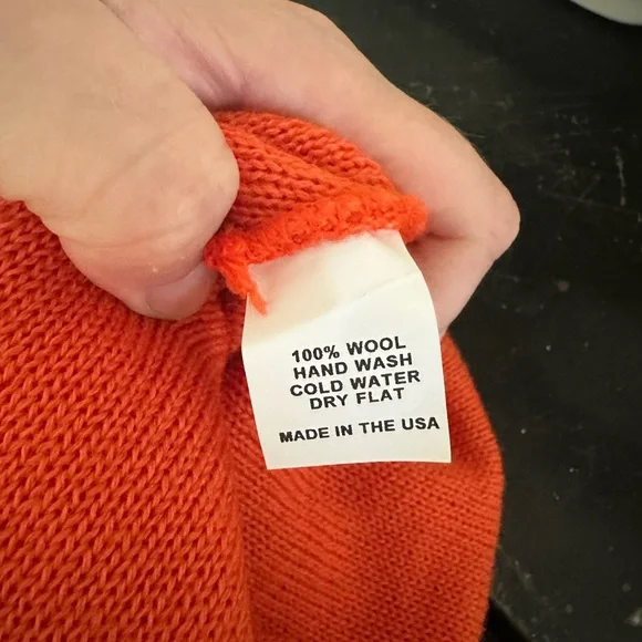 Imogene and Willie Orange Wool Watchcap Beanie - Picture 2 of 2